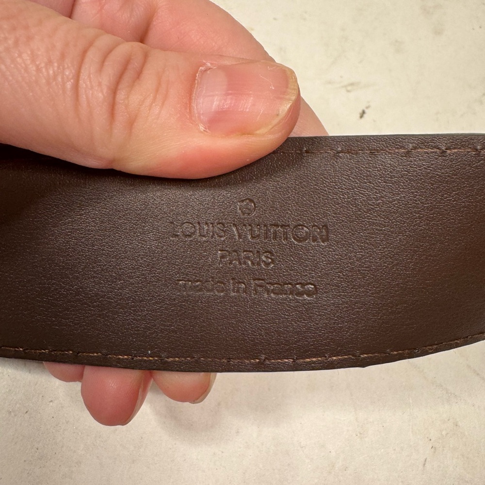 LOUIS VUITTON nitial Buckle Ceinture Damier Men's Belt - Picture 5 of 5